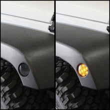 Load image into Gallery viewer, 2 PCS 8W DC 12V Car SUV Refit LED Wheel Eyebrow Turn Signal for Jeep Wrangler JK 07-17, Specification: Butt Assembly with Aperture, Specification: Butt Assembly with Aperture