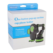 Load image into Gallery viewer, ZP-X0466 Car 360 Degree Rotating Telescopic Folding Round Suction Cup Mobile Phone Holder, ZP-X0466 (Green), ZP-X0466 (Grey)