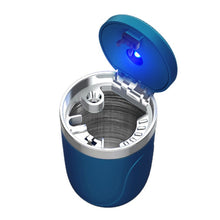 Load image into Gallery viewer, Portable Car Stainless Steel Liner Cigarette Ashtray with Light, with Stainless Steel Liner