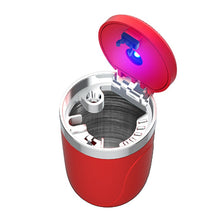 Load image into Gallery viewer, Portable Car Stainless Steel Liner Cigarette Ashtray with Light, with Stainless Steel Liner