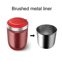 Load image into Gallery viewer, Portable Car Stainless Steel Liner Cigarette Ashtray with Light, with Stainless Steel Liner