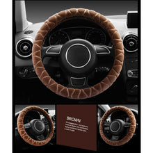 Load image into Gallery viewer, Car Universal Short Plush Warm Anti-skid Steering Wheel Cover, Adaptation Steering Wheel Diameter: 38cm