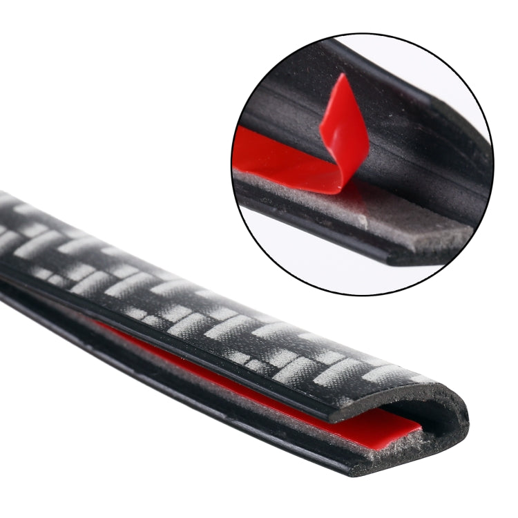 Car Carbon Fiber Texture Decoration Door & Window Seal Decorative Strip, Carbon Fiber