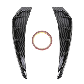 2 PCS Car Soft Silicone Decorative Sticker Outside Sticker, Carbon Fiber Texture, Carbon Fiber Texture