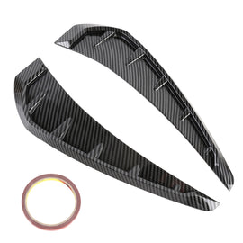 2 PCS Car Soft Silicone Decorative Sticker Outside Sticker, Carbon Fiber Texture, Carbon Fiber Texture