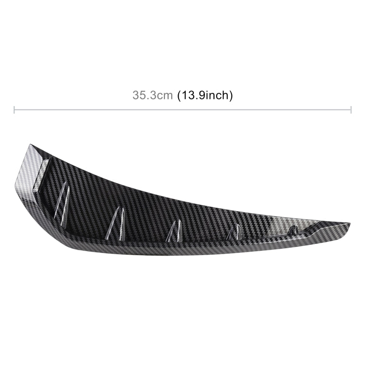 2 PCS Car Soft Silicone Decorative Sticker Outside Sticker, Carbon Fiber Texture, Carbon Fiber Texture
