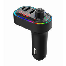 Load image into Gallery viewer, C12 Multifunctional Car Dual USB Charger Bluetooth FM Transmitter with Atmosphere Light, C12
