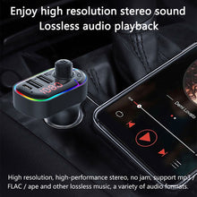 Load image into Gallery viewer, C12 Multifunctional Car Dual USB Charger Bluetooth FM Transmitter with Atmosphere Light, C12