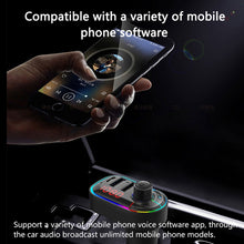 Load image into Gallery viewer, C12 Multifunctional Car Dual USB Charger Bluetooth FM Transmitter with Atmosphere Light, C12
