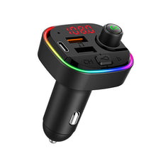 Load image into Gallery viewer, C13 Multifunctional Car Dual USB PD Fast Charger Bluetooth FM Transmitter with Atmosphere Light, C13