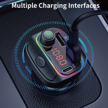 Load image into Gallery viewer, C14 Multifunctional Car Dual QC3.0+PD18W USB Charger Bluetooth FM Transmitter with Atmosphere Light, C14