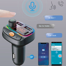 Load image into Gallery viewer, C15 Multifunctional Car Dual 3.1A+Type-C USB Charger Bluetooth FM Transmitter with Atmosphere Light, C15