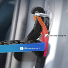 Load image into Gallery viewer, Multi-functional Car Door Sill Step Pedals Pads with Safety Hammer, Pedals Pads with Safety Hammer (Black), Pedals Pads with Safety Hammer (Green), Pedals Pads with Safety Hammer (Red), Pedals Pads with Safety Hammer (Silver)