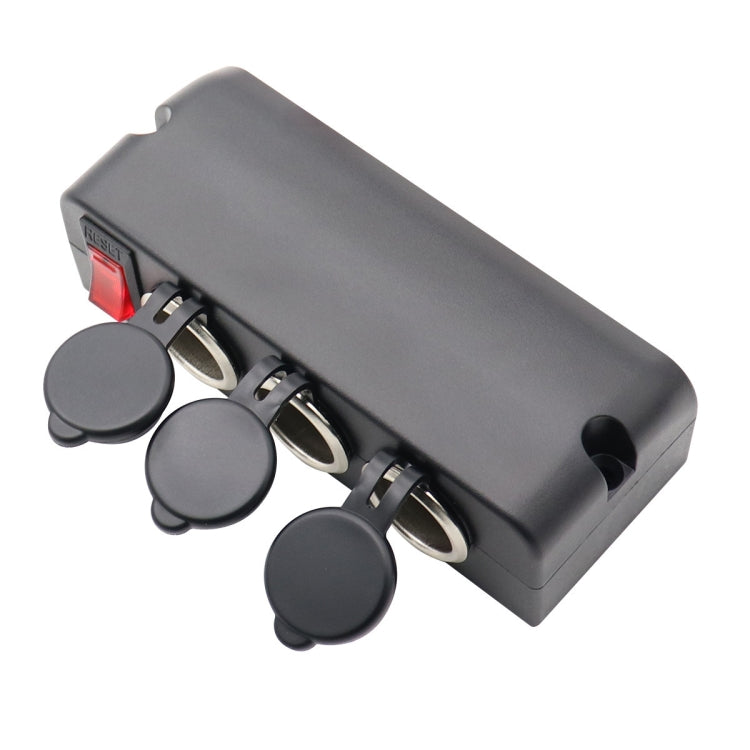 3 in 1 12-24V 16A Car Cigarette Lighter Socket with Overload Protection Switch Control, 3 in 1 12-24V 16A