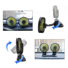 Load image into Gallery viewer, F404 Car Center Console USB Dual-head Electric Cooling Fan with Aromatherapy, F404