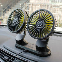 Load image into Gallery viewer, F404 Car Center Console USB Dual-head Electric Cooling Fan with Aromatherapy, F404