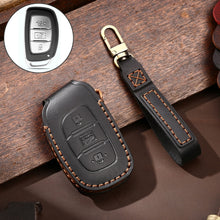 Load image into Gallery viewer, Hallmo Car Cowhide Leather Key Protective Cover Key Case for Hyundai IX35 A Style, For Hyundai IX35 A Style