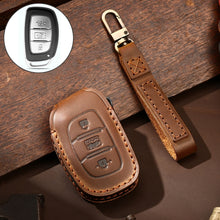 Load image into Gallery viewer, Hallmo Car Cowhide Leather Key Protective Cover Key Case for Hyundai IX35 A Style, For Hyundai IX35 A Style