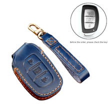 Load image into Gallery viewer, Hallmo Car Cowhide Leather Key Protective Cover Key Case for Hyundai IX35 A Style, For Hyundai IX35 A Style