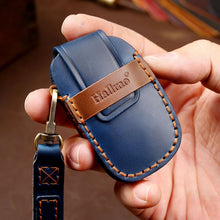 Load image into Gallery viewer, Hallmo Car Cowhide Leather Key Protective Cover Key Case for Hyundai IX35 A Style, For Hyundai IX35 A Style