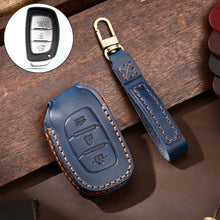 Load image into Gallery viewer, Hallmo Car Cowhide Leather Key Protective Cover Key Case for Hyundai IX35 B Style, For Hyundai IX35 B Style