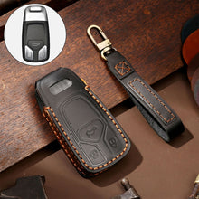 Load image into Gallery viewer, Hallmo Car Cowhide Leather Key Protective Cover Key Case for Audi A6L / A8L / A4 / A7 / A5 A Style, For Audi A6L A Style