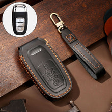 Load image into Gallery viewer, Hallmo Car Cowhide Leather Key Protective Cover Key Case for Audi A6L / A8L / A4 / A7 / A5 B Style, For Audi A6L B Style