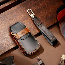 Load image into Gallery viewer, Hallmo Car Cowhide Leather Key Protective Cover Key Case for Audi A6L / A8L / A4 / A7 / A5 B Style, For Audi A6L B Style