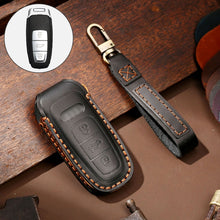 Load image into Gallery viewer, Hallmo Car Cowhide Leather Key Protective Cover Key Case for Audi A6L / A8L / A4 / A7 / A5 C Style, For Audi A6L C Style
