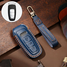 Load image into Gallery viewer, Hallmo Car Cowhide Leather Key Protective Cover Key Case for Audi A6L / A8L / A4 / A7 / A5 C Style, For Audi A6L C Style