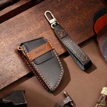 Load image into Gallery viewer, Hallmo Car Cowhide Leather Key Protective Cover Key Case for BMW Blade Style, For BMW Blade Style