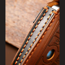 Load image into Gallery viewer, Hallmo Car Cowhide Leather Key Protective Cover Key Case for BMW Blade Style, For BMW Blade Style