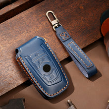 Load image into Gallery viewer, Hallmo Car Cowhide Leather Key Protective Cover Key Case for Old BMW, For Old BMW
