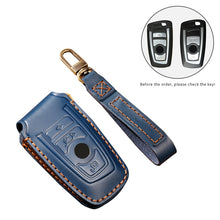 Load image into Gallery viewer, Hallmo Car Cowhide Leather Key Protective Cover Key Case for Old BMW, For Old BMW