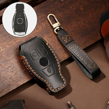 Load image into Gallery viewer, Hallmo Car Cowhide Leather Key Protective Cover Key Case for Old Mercedes-Benz E300L, For Old Mercedes-Benz E300L