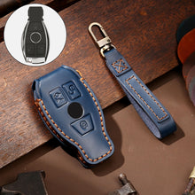 Load image into Gallery viewer, Hallmo Car Cowhide Leather Key Protective Cover Key Case for Old Mercedes-Benz E300L, For Old Mercedes-Benz E300L