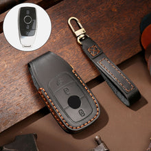 Load image into Gallery viewer, Hallmo Car Cowhide Leather Key Protective Cover Key Case for New Mercedes-Benz E300L, For New Mercedes-Benz E300L