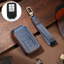 Load image into Gallery viewer, Hallmo Car Cowhide Leather Key Protective Cover Key Case for Honda Civic / Accord 3-button Start, For Honda Civic / Accord 3-button Start