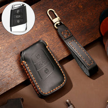 Load image into Gallery viewer, Hallmo Car Cowhide Leather Key Protective Cover Key Case for Volkswagen Lavida A Style, For Volkswagen Lavida A Style
