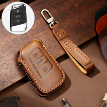 Load image into Gallery viewer, Hallmo Car Cowhide Leather Key Protective Cover Key Case for Volkswagen Lavida A Style, For Volkswagen Lavida A Style