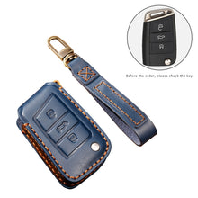 Load image into Gallery viewer, Hallmo Car Cowhide Leather Key Protective Cover Key Case for Volkswagen Lavida B Style, For Volkswagen Lavida B Style, For Volkswagen Lavida BStyle