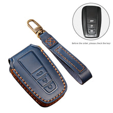 Load image into Gallery viewer, Hallmo Car Cowhide Leather Key Protective Cover Key Case for Toyota Corolla 2018 3-button, For Toyota Corolla 2018 3-button