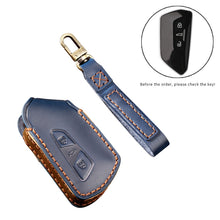 Load image into Gallery viewer, Hallmo Car Cowhide Leather Key Protective Cover Key Case for Volkswagen Golf 8, For Volkswagen Golf 8