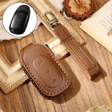 Load image into Gallery viewer, Hallmo Car Cowhide Leather Key Protective Cover Key Case for LEADING IDEAL One, For LEADING IDEAL One