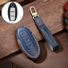Load image into Gallery viewer, Hallmo Car Cowhide Leather Key Protective Cover Key Case for Nissan Sylphy 2-button, For Nissan Sylphy 2-button