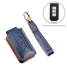 Load image into Gallery viewer, Hallmo Car Cowhide Leather Key Protective Cover Key Case for Mitsubishi Outlander, For Mitsubishi Outlander