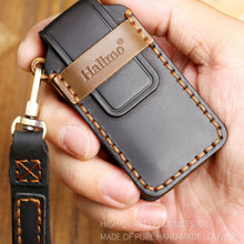 Load image into Gallery viewer, Hallmo Car Cowhide Leather Key Protective Cover Key Case for Mitsubishi Outlander, For Mitsubishi Outlander