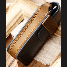 Load image into Gallery viewer, Hallmo Car Cowhide Leather Key Protective Cover Key Case for Mitsubishi Outlander, For Mitsubishi Outlander