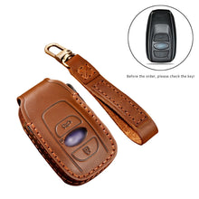 Load image into Gallery viewer, Hallmo Car Cowhide Leather Key Protective Cover Key Case for Subaru Forester, For Subaru Forester