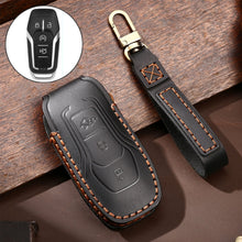 Load image into Gallery viewer, Hallmo Car Cowhide Leather Key Protective Cover Key Case for Ford Focus  A Style, For Ford Focus A Style